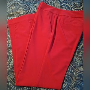 New York & Company 7th Avenue Design Studio red Slacks size 6